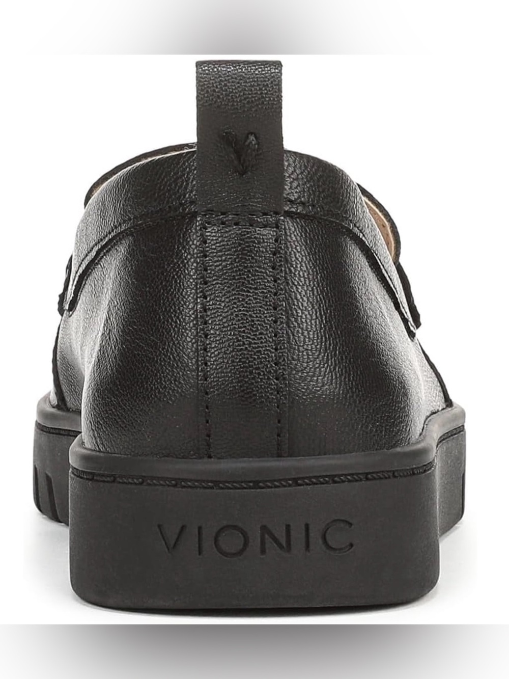 Vionic Black Leather Slip-On Loafer Size 10 - Picture 5 of 16